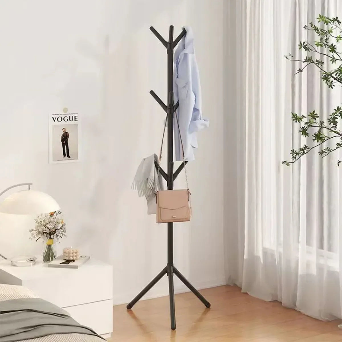 porte-vêtements et chapeaux support vertical en forme de branche - vue 4 sur 7