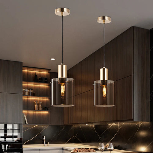 Moderne Glas-Pendelleuchte für elegante Innenbeleuchtung - vue 2 sur 11
