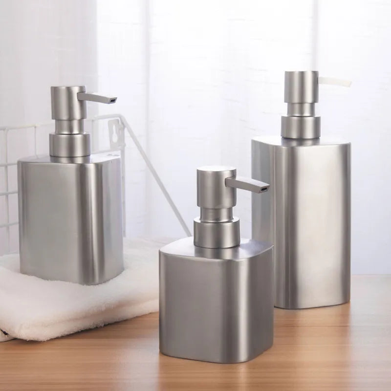 distributeur de savon en acier inoxydable pour salle de bain - vue 2 sur 11