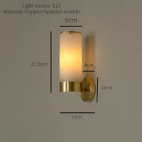 Moderne minimalistische LED-Wandleuchte aus natürlichem Marmor