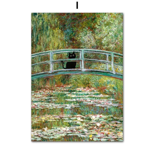 peinture sur toile humoristique inspirée de grands artistes