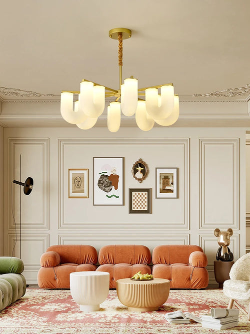 Moderne LED-Pendelleuchte nordisches Design aus Eisen für den Innenbereich - vue 3 sur 10