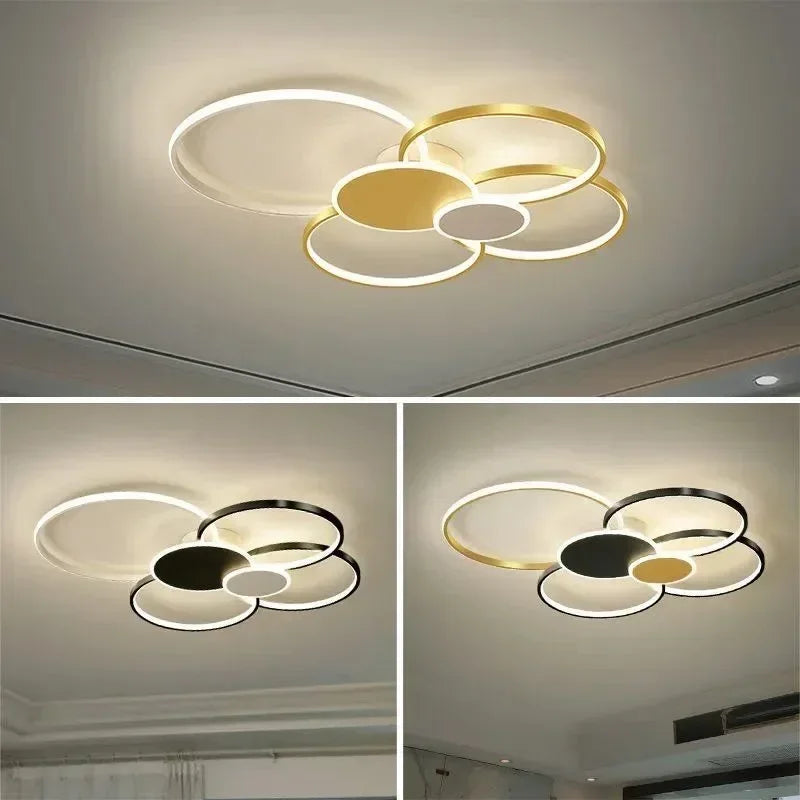 plafonnier design moderne circulaire en led pour intérieur élégant - vue 6 sur 13