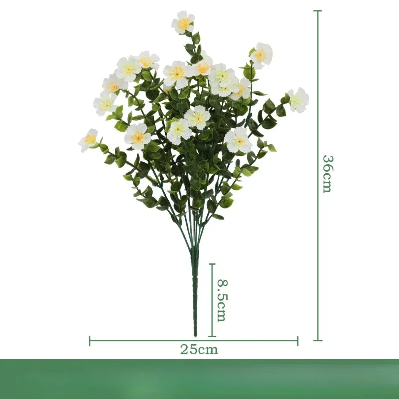 lot de 3 bouquets d eucalyptus artificiels en soie décoration intérieure - vue 13 sur 24