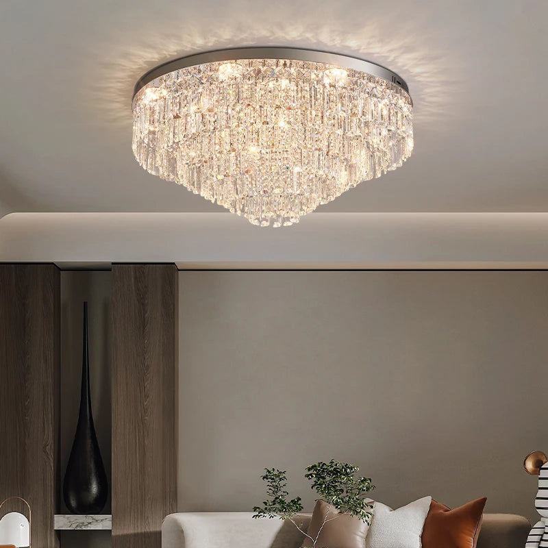 Plafonnier LED en cristal pour salon - vue 4 sur 9