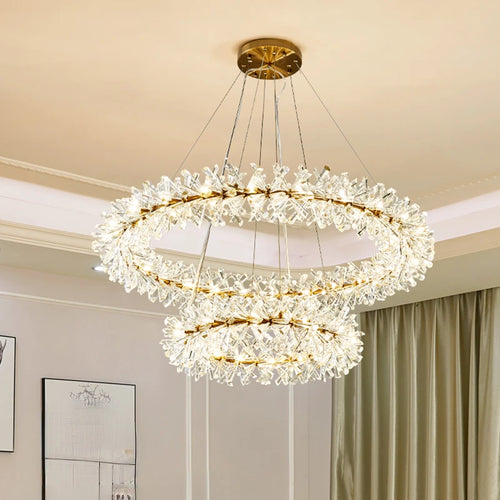lustre en cristal moderne pour un éclairage intérieur élégant