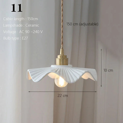 Japanische Pendelleuchte aus Keramik nordisches Design - vue 20 sur 21