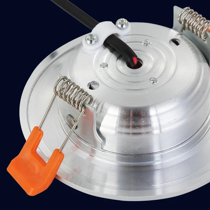 Foco LED empotrable redondo para cocina, lámpara de 7W, 9W, 12W, 15W, 18W, CA 220V,  impermeable, blanco cálido y frío - vue 4 sur 9