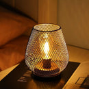 lampe cage métal led bougie sans fil mariage déco maison
