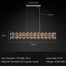 lustre en cristal design minimaliste pour un intérieur élégant