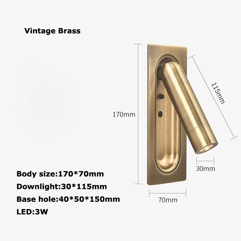 applique murale led rotative avec interrupteur pour lecture - vue 13 sur 23