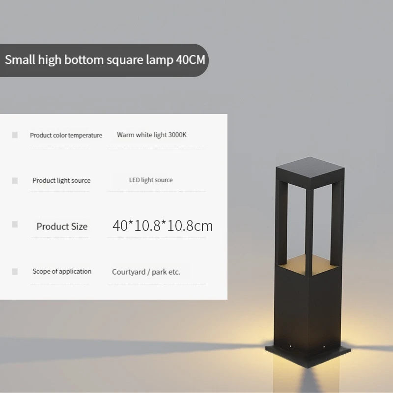 Moderne LED-Gartenleuchte aus Aluminium, wasserdicht für den Außenbereich - vue 16 sur 21
