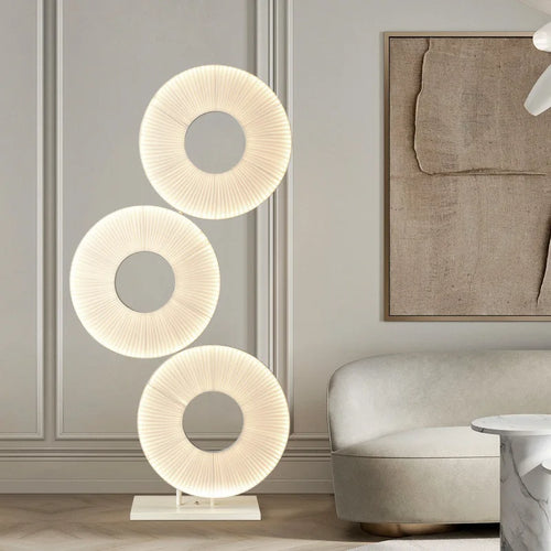 lustre moderne en tissu iris led pour décoration d'hôtel