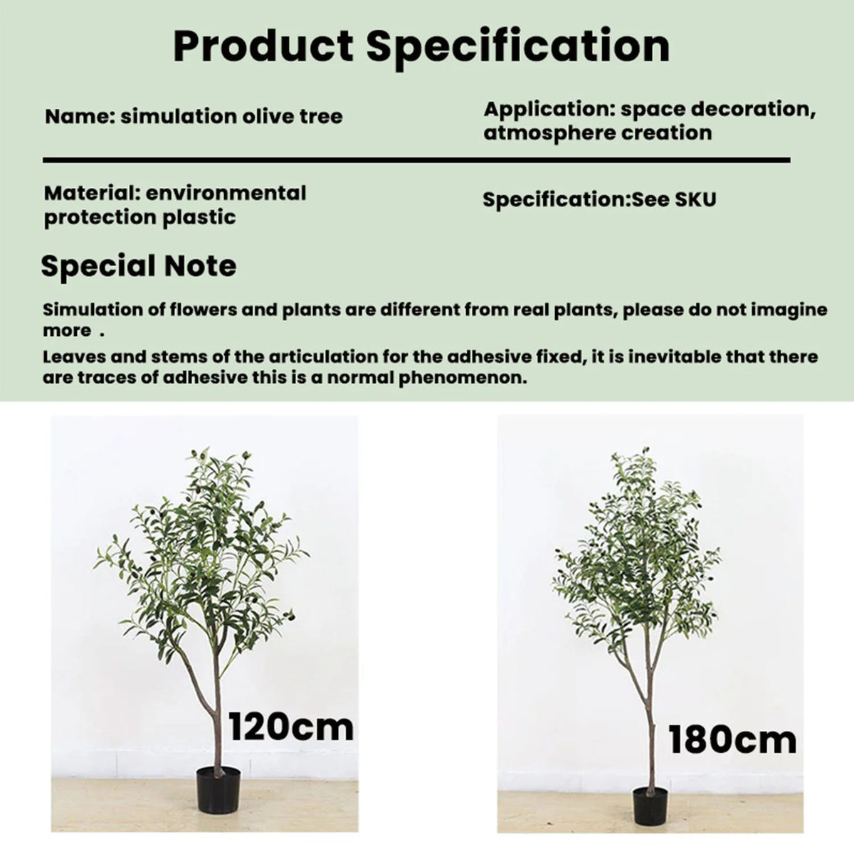 Realistic Artificial Olive Tree, Lifelike Faux Olive Plant for Home, Office, Garden Décor - vue 4 sur 8