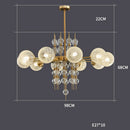 lustre à bulles classique en chrome doré tendance 2024 avec éclairage led