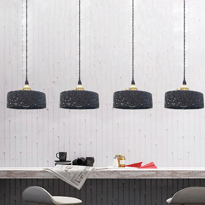 lustre suspendu en ciment éclairage rétro pour intérieur - vue 4 sur 10