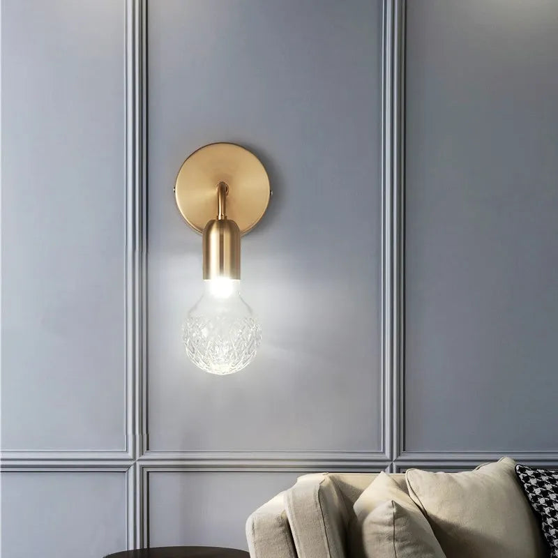 applique murale led moderne en verre décoratif d'intérieur - vue 4 sur 10