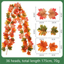 guirlande de feuilles d'érable artificielles en soie décorative pour jardin