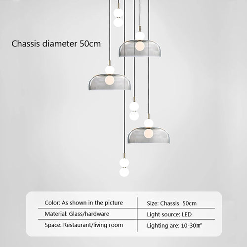 suspension en verre design pour décoration moderne et élégante