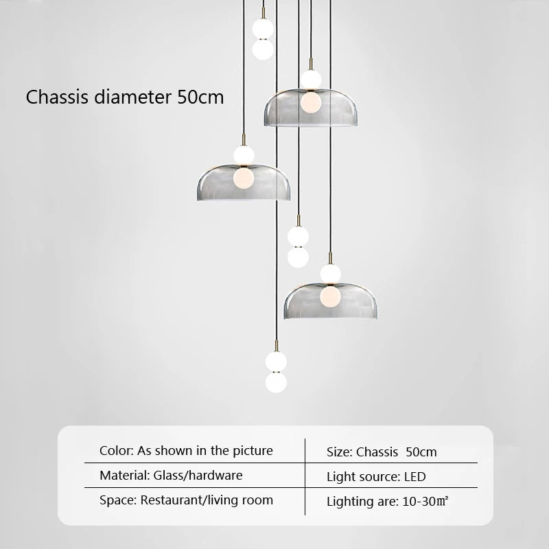 suspension en verre design pour décoration moderne et élégante - vue 12 sur 15