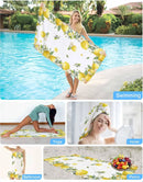 serviette de bain microfibre citron floral plage absorbante