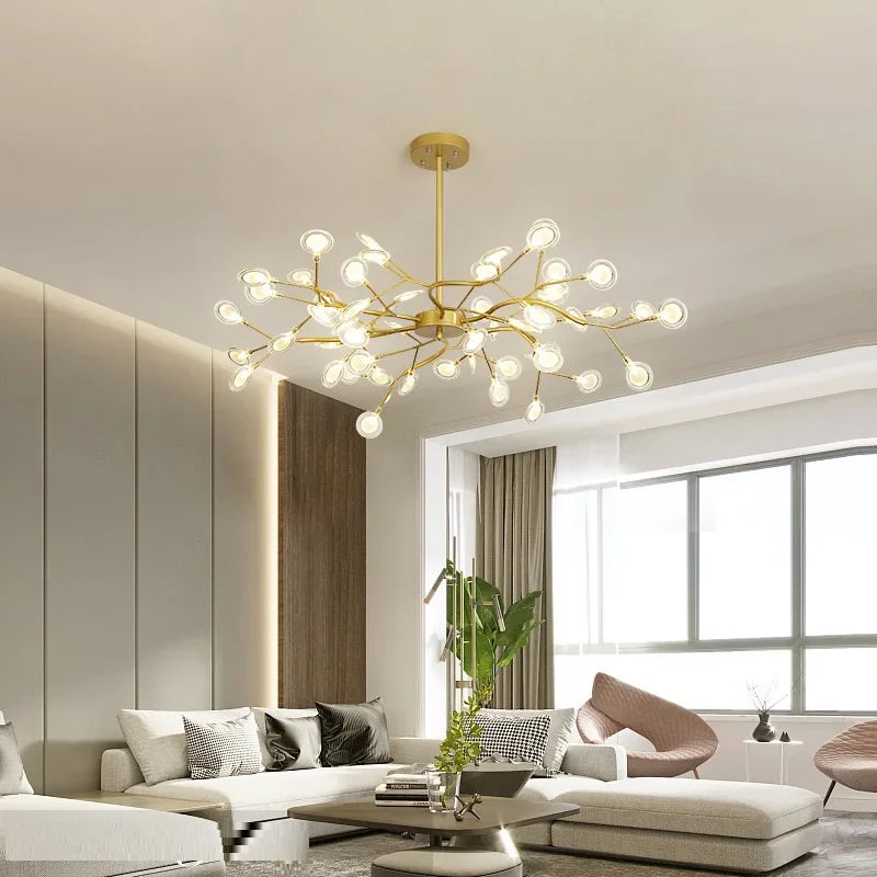 2024 Modern Pendant lights Gold Black tree branch Chandeliers room decor Bedroom Dining Living Room Luster Lamp Home Decoration - vue 5 sur 9
