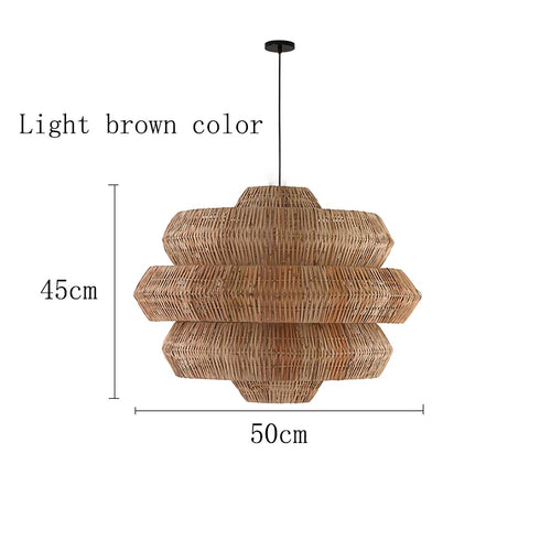 Lampes bohème créatives en rotin - vue 12 sur 14