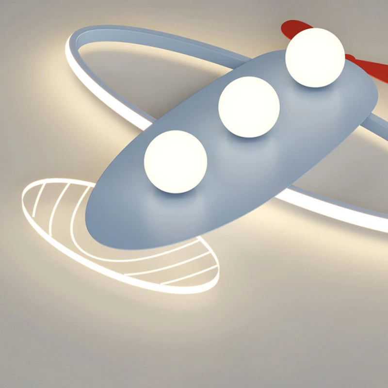 Moderne LED-Deckenleuchte Flugzeug für Kinderzimmer - vue 6 sur 10