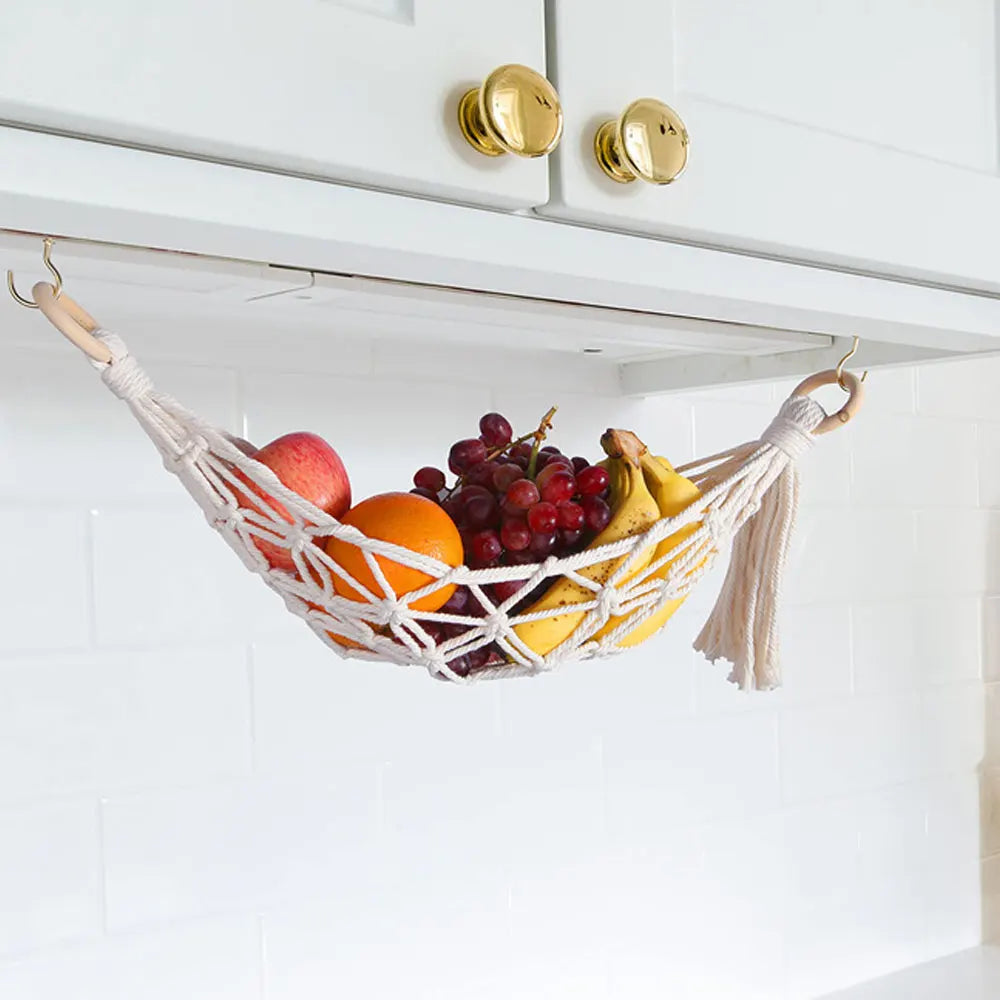 hamac à fruits suspendu pour rangement et organisation maison - vue 8 sur 7