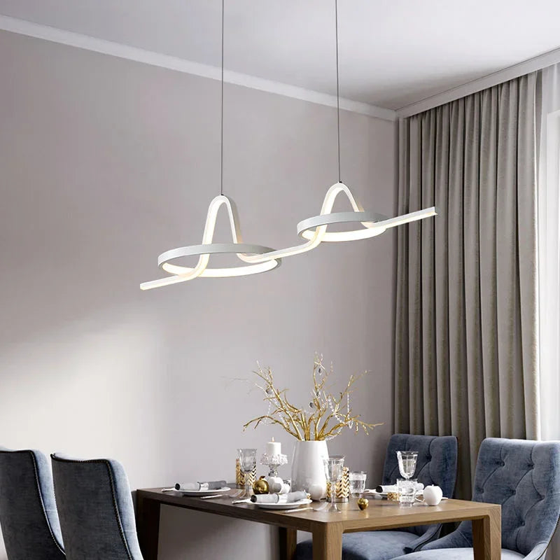 Nordische LED-Pendelleuchte für Restaurant und Büro - vue 4 sur 9