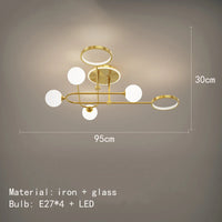 lustre led moderne en verre