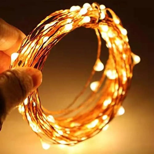 LED-Lichterkette mit Kupferdraht für festliche und stimmungsvolle Dekoration - vue 2 sur 14