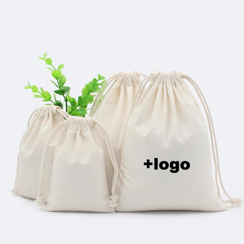 sac de rangement en coton avec cordon de serrage personnalisé 20 pièces