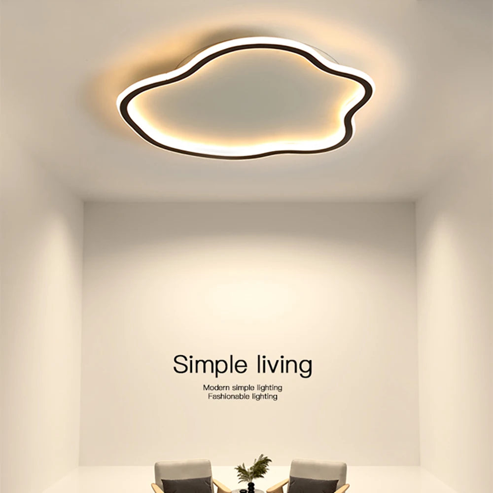 Plafond moderne à LEDs lampes lustre modélisation créative plafonnier salon chambre simple rond décor à la maison éclairage intérieur - vue 4 sur 13