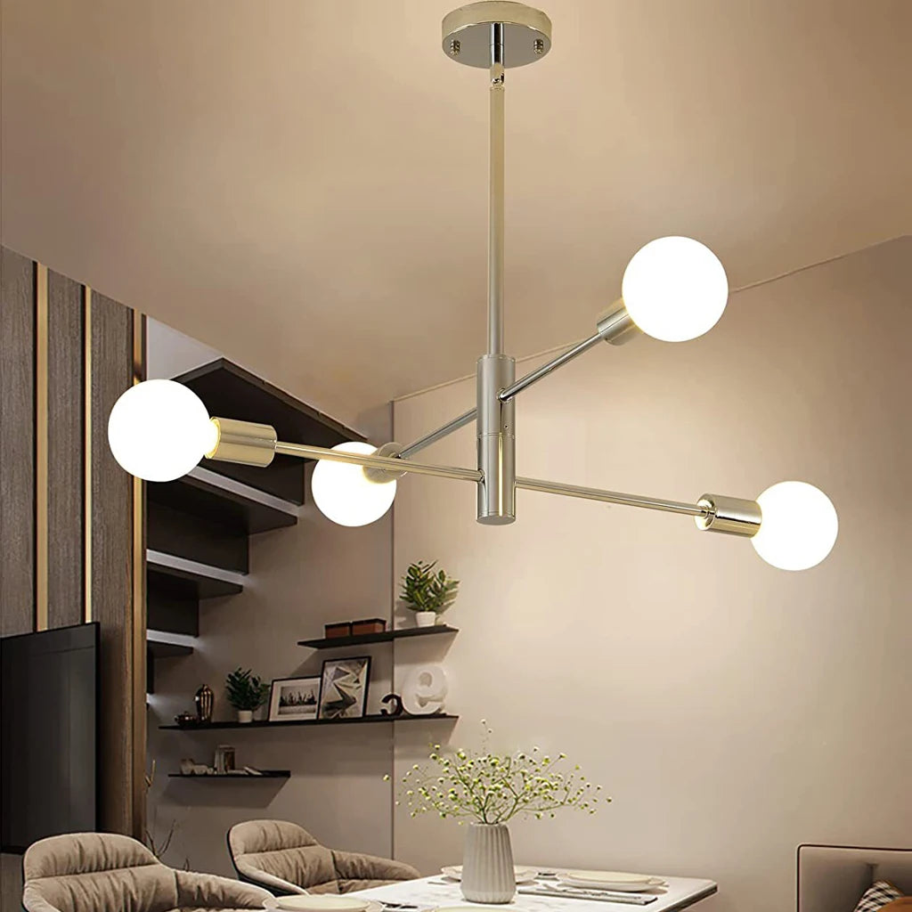 lustre moderne spoutnik lampe suspendue satellite 2/4/8 têtes décoration - vue 3 sur 10