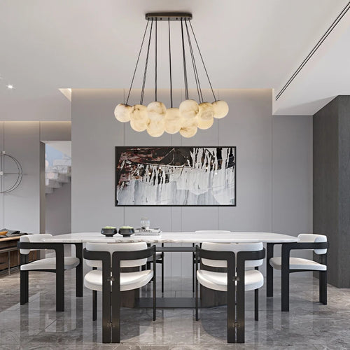 Deckenleuchte aus chinesischem Marmor Kollektion Pingpong klassisches Design - vue 6 sur 14