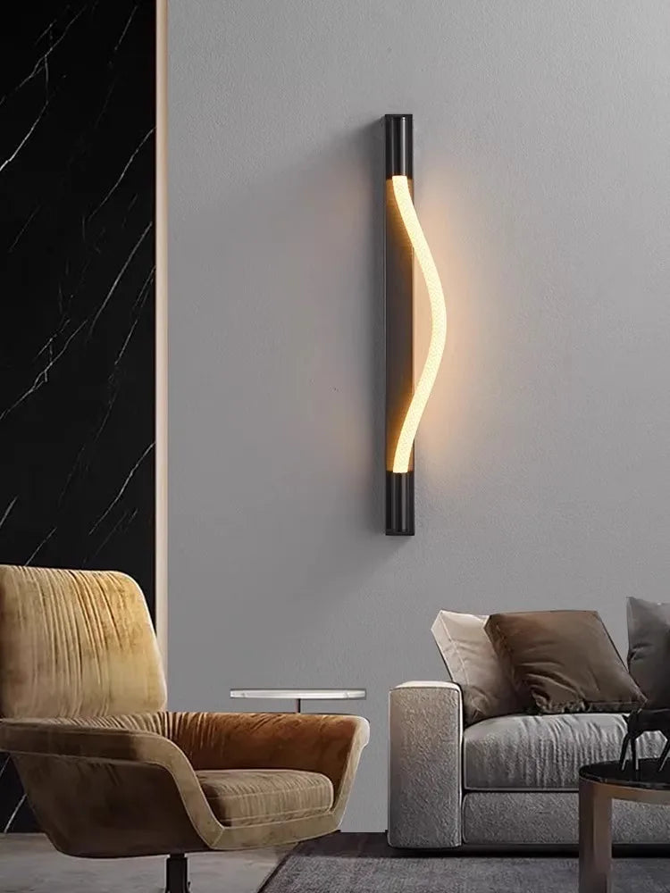 applique murale minimaliste moderne en silicone de luxe - vue 5 sur 16