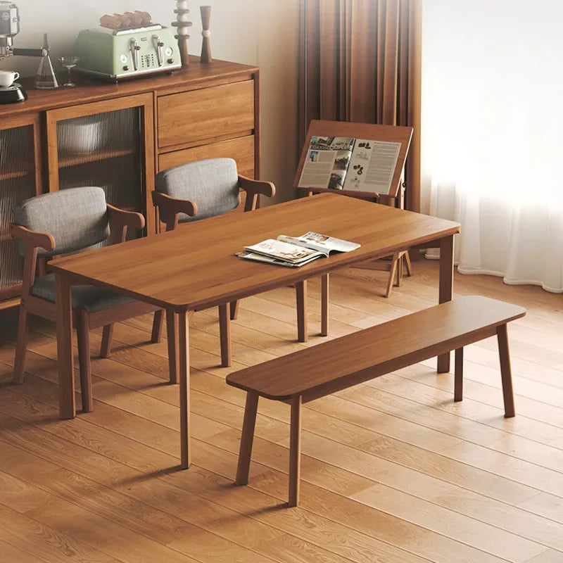 tabouret en noyer pour salle à manger et cabine d'essayage style chinois - vue 4 sur 10