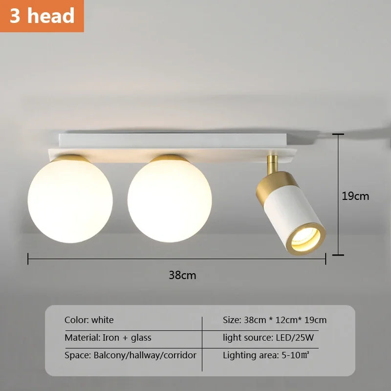 plafonnier led design nordique en verre moderne minimaliste