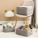 Pannier organisateur de jouets en coton et lin pour enfants