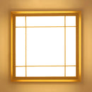 plafonnier led encastré en bois style japonais avec télécommande