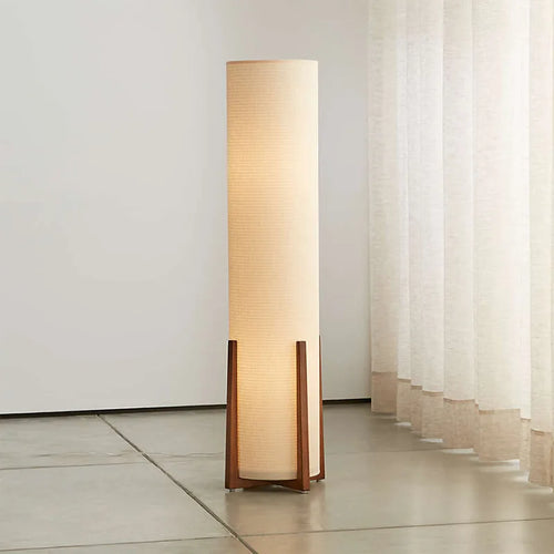 Nordique moderne Zen lampadaires support en bois massif Uminaires salon chambre chevet télécommande lumières sur pied décor à la maison