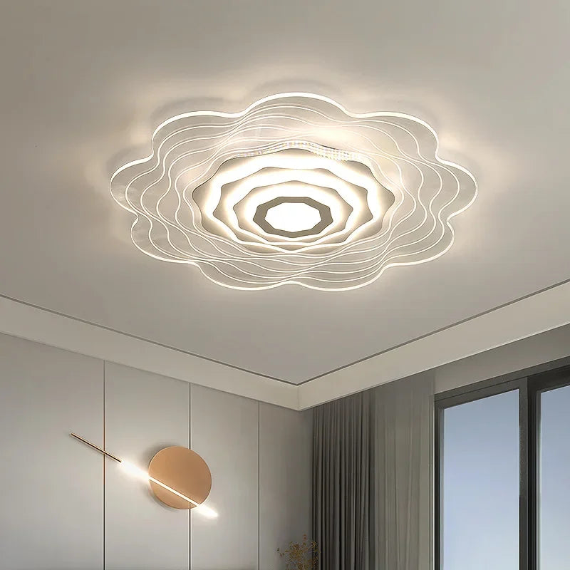 plafonnier led moderne en acrylique pour intérieur élégant - vue 3 sur 9