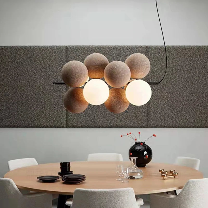 lampe suspendue avec cordon réglable en pvc et ampoule en verre - vue 3 sur 10