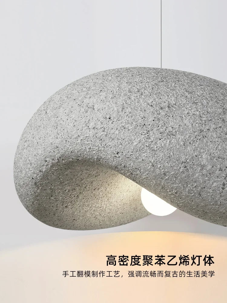 lustre wabi sabi style japonais pour cuisine et salon - vue 7 sur 9