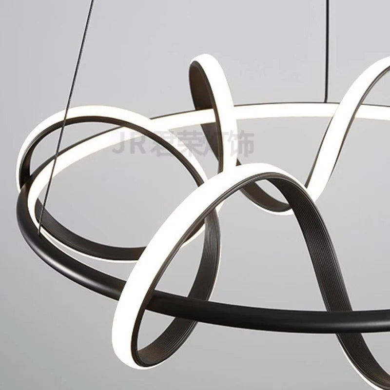 lustre nordique pour éclairage intérieur lampes suspendues - vue 7 sur 8
