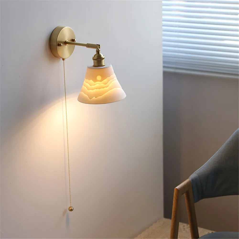applique murale led en céramique décoration nordique réglable - vue 6 sur 15
