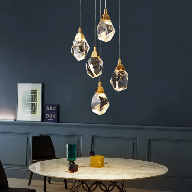 lustre en cristal moderne winfordo pour hall d'exposition