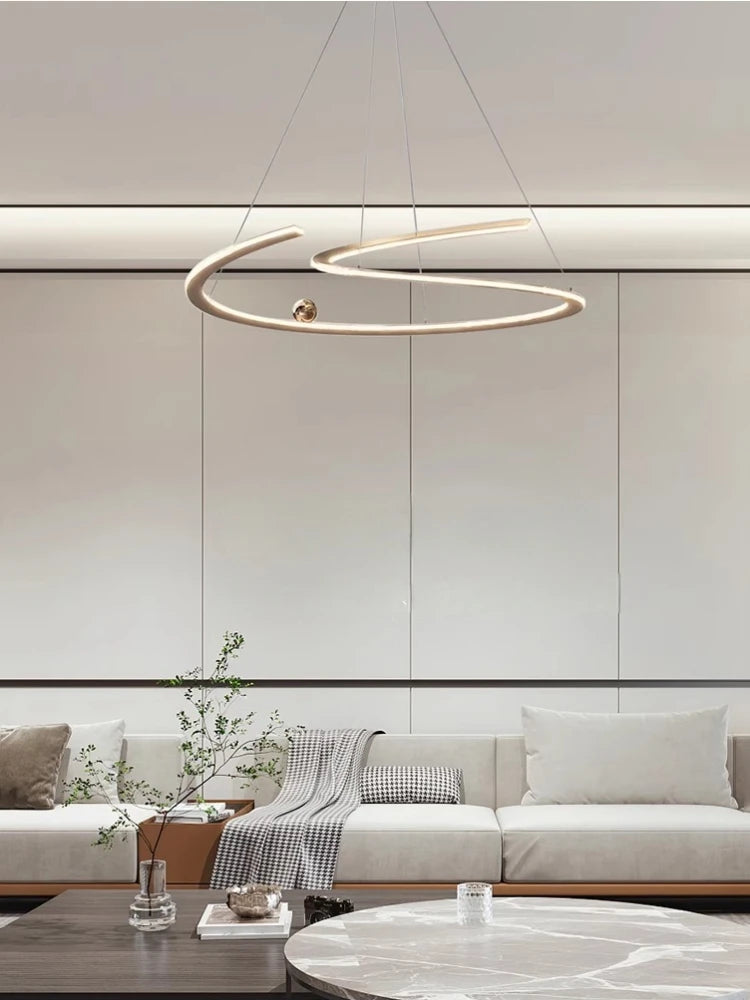 suspension minimaliste italienne à lumière circulaire élégante - vue 5 sur 9