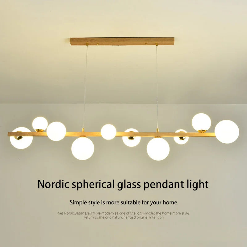 Kronleuchter mit Glasschirm Pendelleuchte für Wohnraumdekor - vue 4 sur 10